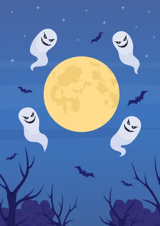 Halloween night  Illustration