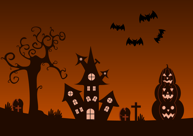 Halloween Night Party Illustration