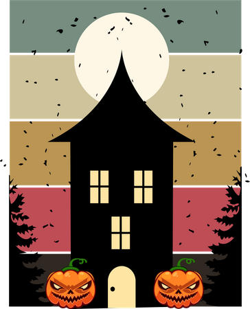 Halloween Night Party  Illustration