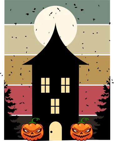Halloween Night Party  Illustration