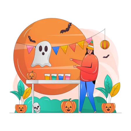 Halloween Party  Illustration