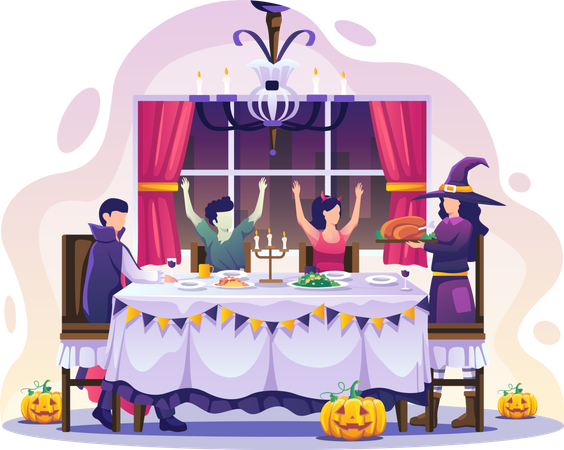 Halloween Party Celebration Illustration