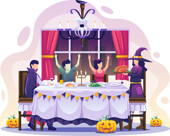 Halloween-Party-Feier  Illustration