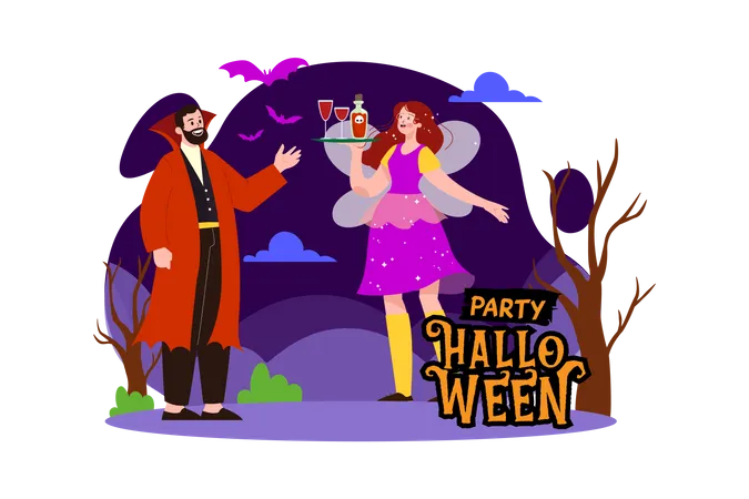 Halloween-Party-Feier  Illustration
