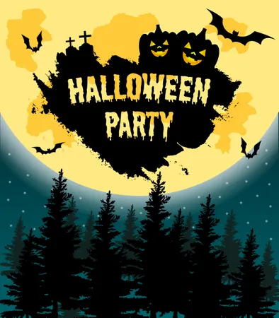 Halloween Party Vector  Illustration