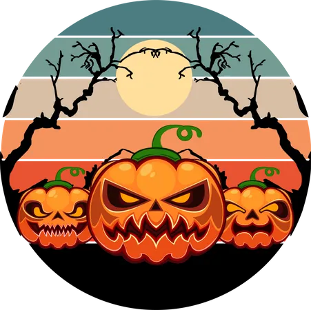 Halloween Pumpkin Illustration