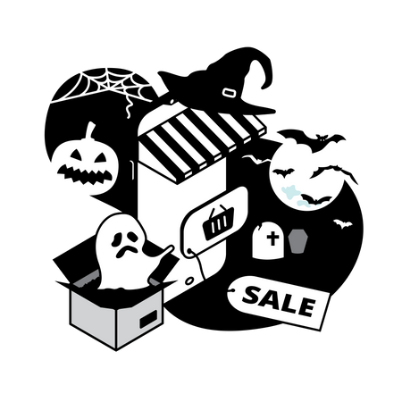 Halloween sale Illustration
