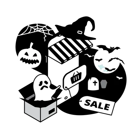 Halloween sale  Illustration