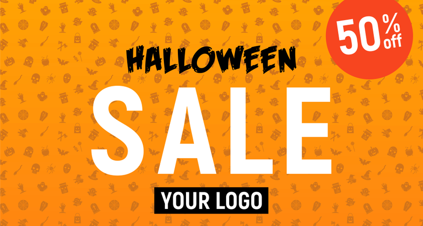 Halloween Sale Background Illustration