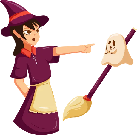 Halloween Witch  Illustration