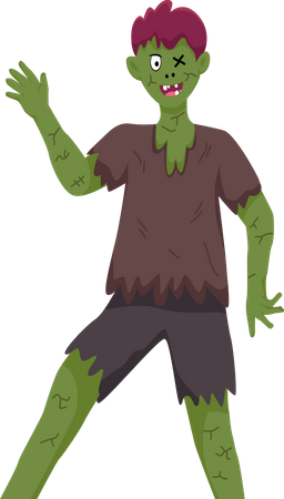 Zombie de halloween  Ilustración