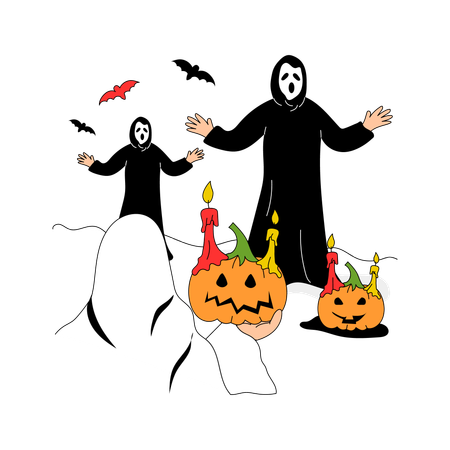 ハロウィンゾンビ  イラスト