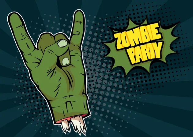 Halloween Zombie Party  Illustration