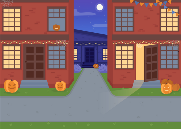 Halloweennacht  Illustration