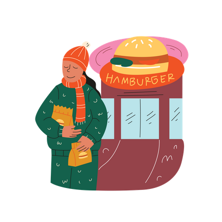 Hamburger Shop  Illustration
