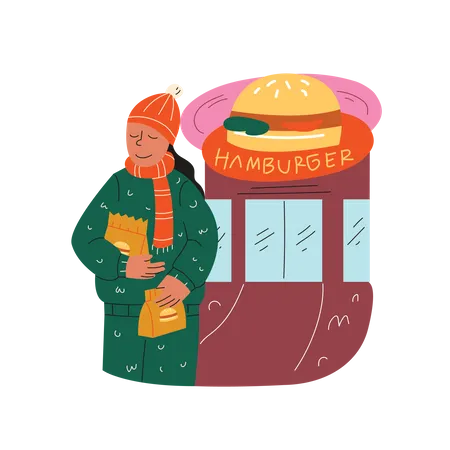 Hamburger Shop  イラスト
