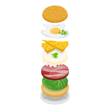 Fabricante de hambúrguer  Ilustração