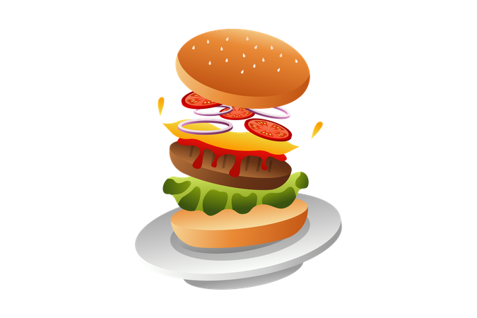 Hamburguesa  Ilustración