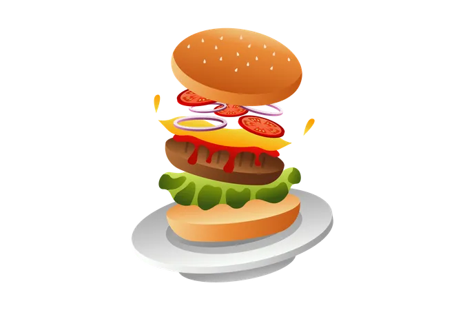 Hamburguesa  Ilustración