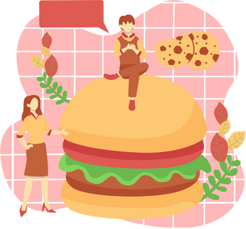 Hamburguesa  Ilustración