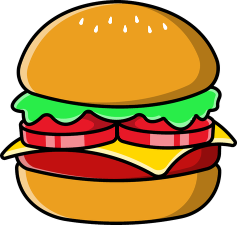 Hamburguesa con queso  Ilustración