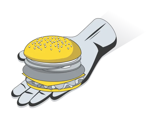 Sándwich de hamburguesa  Ilustración