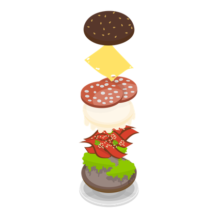 Fabricante de hamburguesas  Ilustración