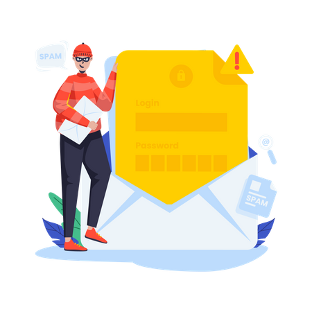 Hameçonnage par courrier électronique  Illustration