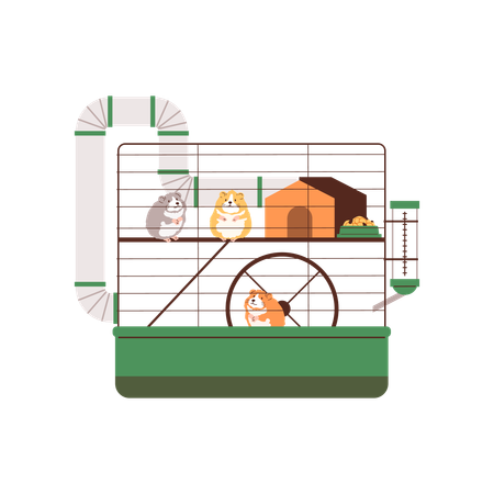 Hamster cage  Illustration