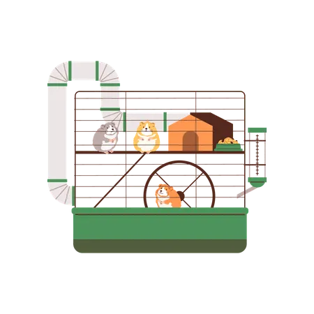 Hamster cage  Illustration