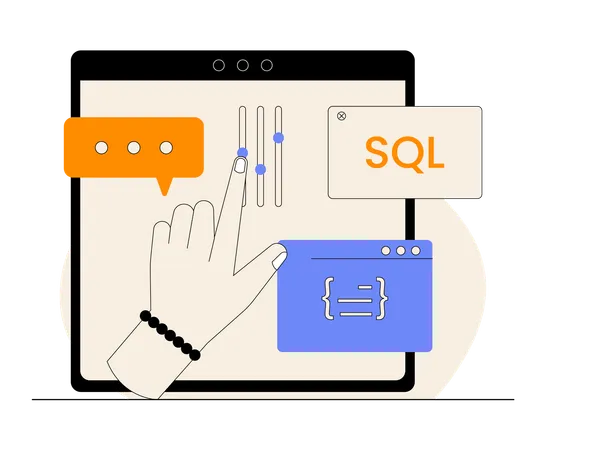 Hand adjusting equalizer on website  Illustration