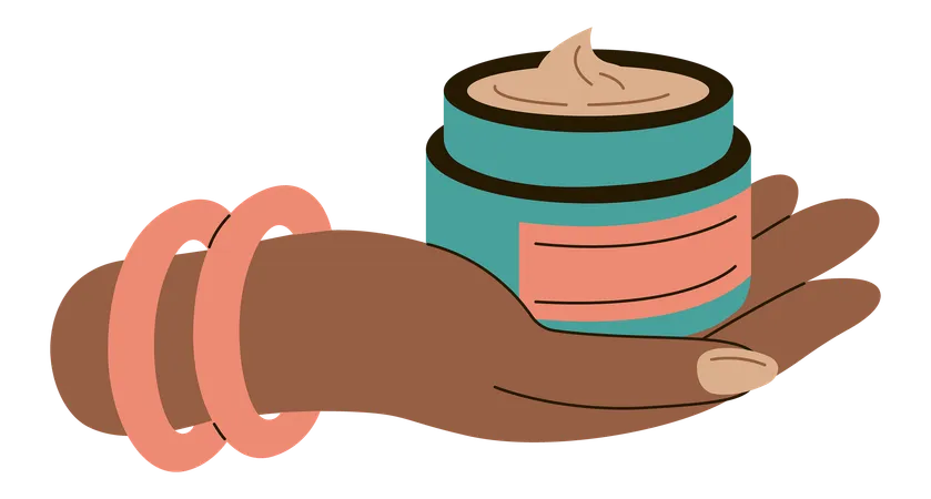 Hand and cream  Illustration