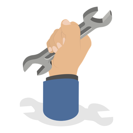 Hand des Reparaturarbeiters  Ilustración