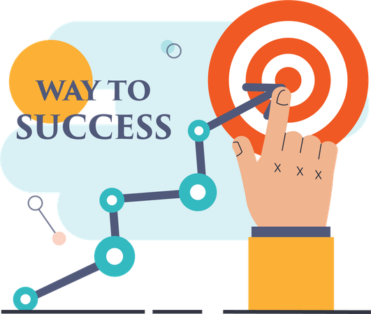 Hand find way to success  Illustration