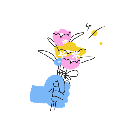 Hand Gift  Illustration