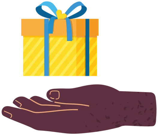 Hand giving gift  Illustration