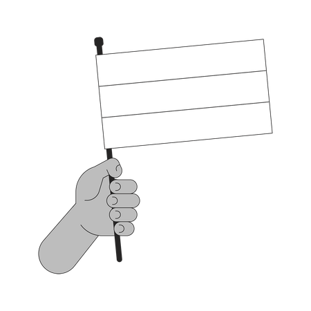 Hand hält Deutschland Flagge  Illustration