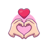 hand heart illustration