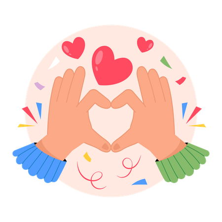 Hand Heart  Illustration