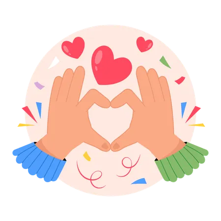 Hand Heart  Illustration