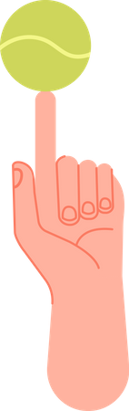 Hand holding ball  イラスト