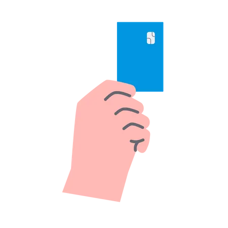 Hand holding card  Illustration