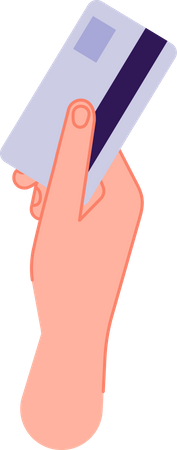 Hand holding card  イラスト