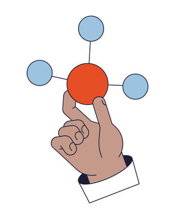 Hand holding molecule  Illustration