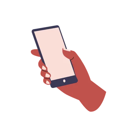 Hand holding phone  Illustration