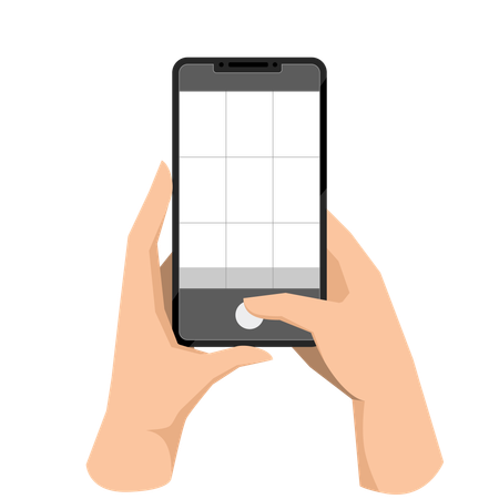 Hand holding phone  Illustration