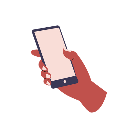 Hand holding phone  Illustration