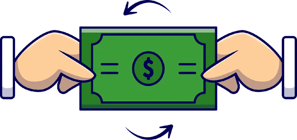 Hand Money Transfer  Illustration