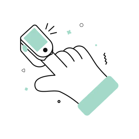 Hand oximeter  Illustration