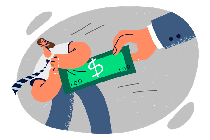 Hand Phishing Money  Illustration